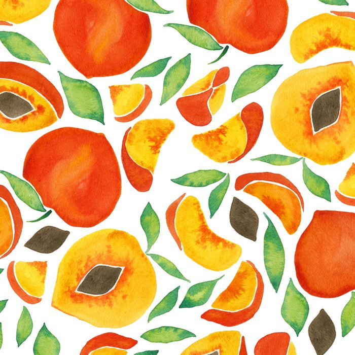 Peaches - Green Leaves Coffee Mug Gallery Image 2