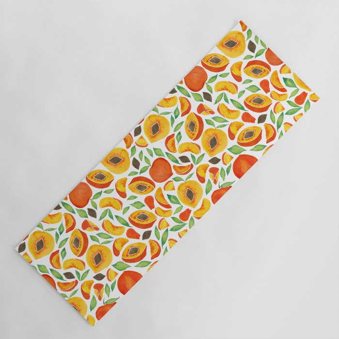 Peaches - Green Leaves Yoga Mat Gallery Image 1