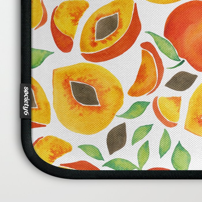 Peaches - Green Leaves Laptop Sleeve Gallery Image 3