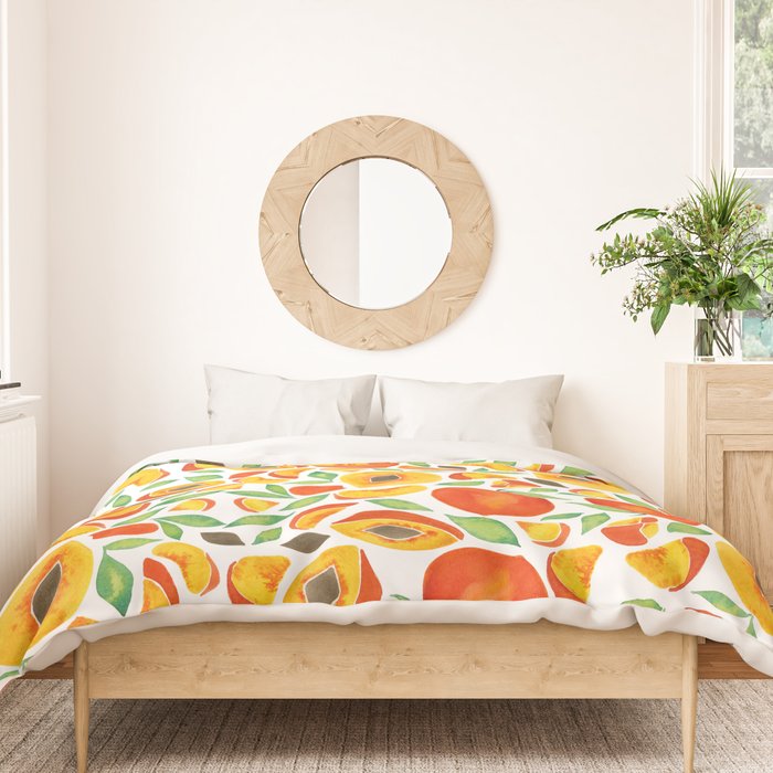 Peaches - Green Leaves Duvet Cover Gallery Image 3