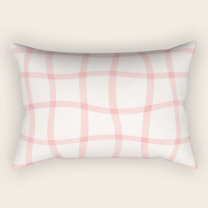 Pink Woven Print Rectangular Pillow Gallery Image 2