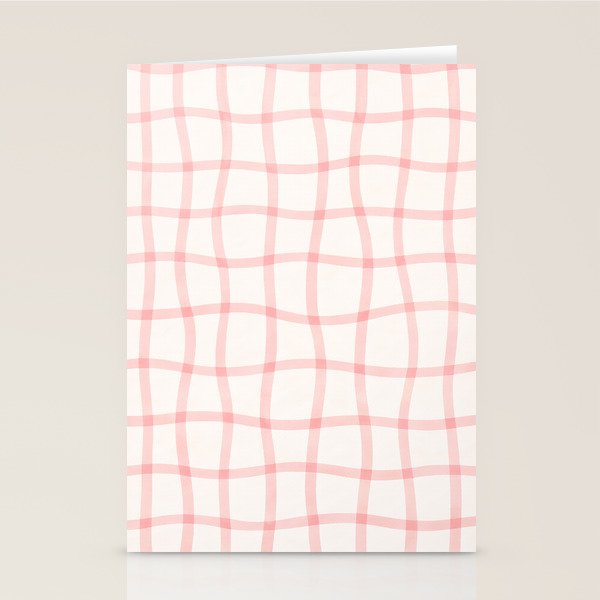 Pink Woven Print Stationery Card Gallery Image 1