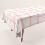 Pink Woven Print Tablecloth Gallery Image 1