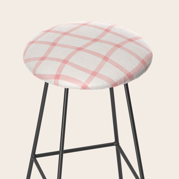 Pink Woven Print Stool Gallery Image 2