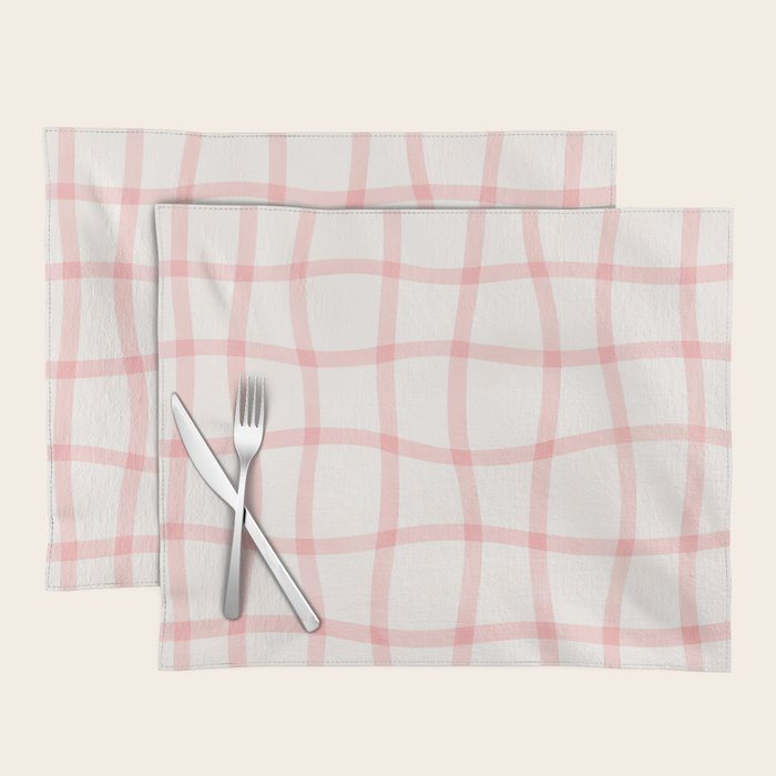 Pink Woven Print Placemat Gallery Image 1