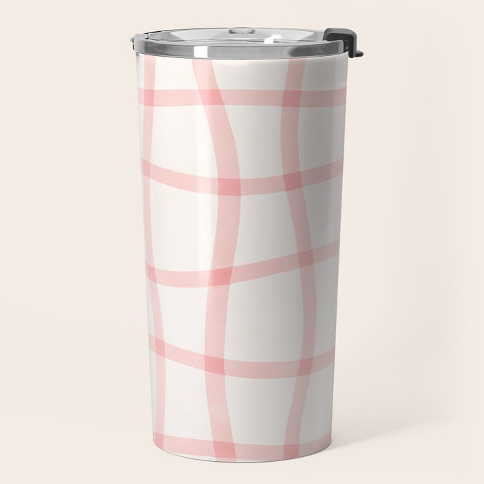 Pink Woven Print Travel Mug Gallery Image 2