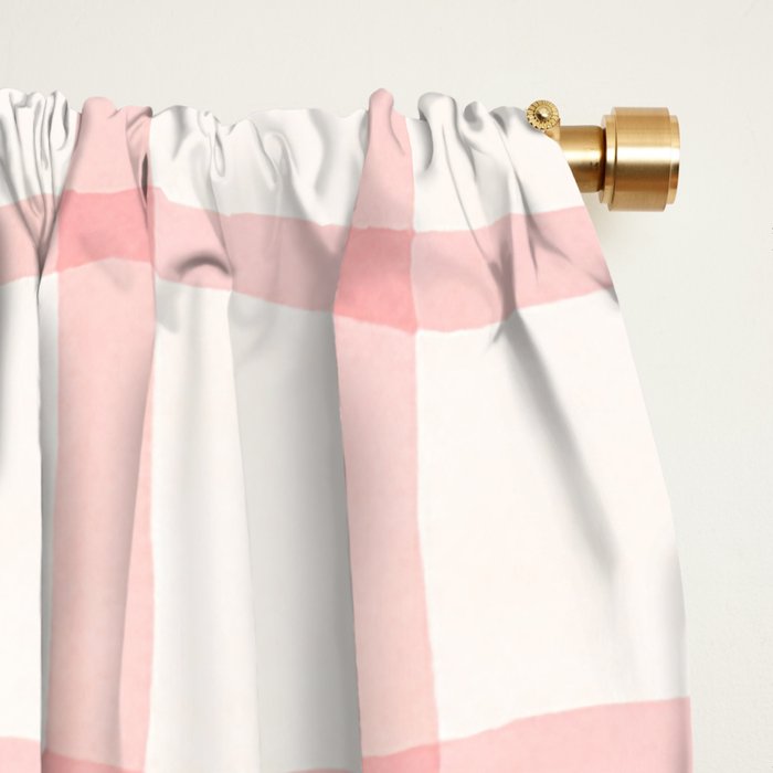 Pink Woven Print Window Curtain Gallery Image 2