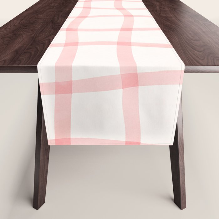 Pink Woven Print Table Runner Gallery Image 1