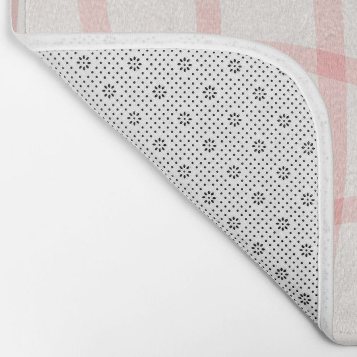 Pink Woven Print Bath Mat Gallery Image 2
