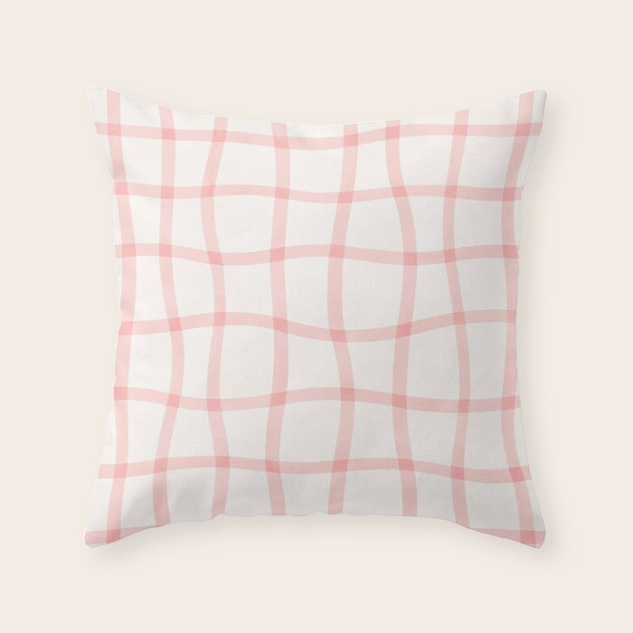 Pink Woven Print Throw Pillow Gallery Image 6