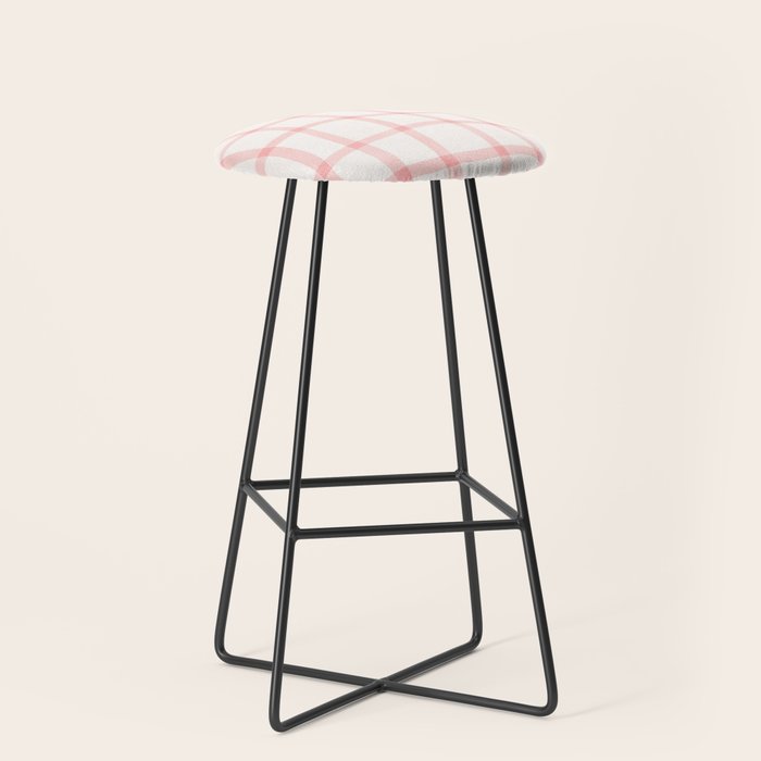 Pink Woven Print Stool Gallery Image 1