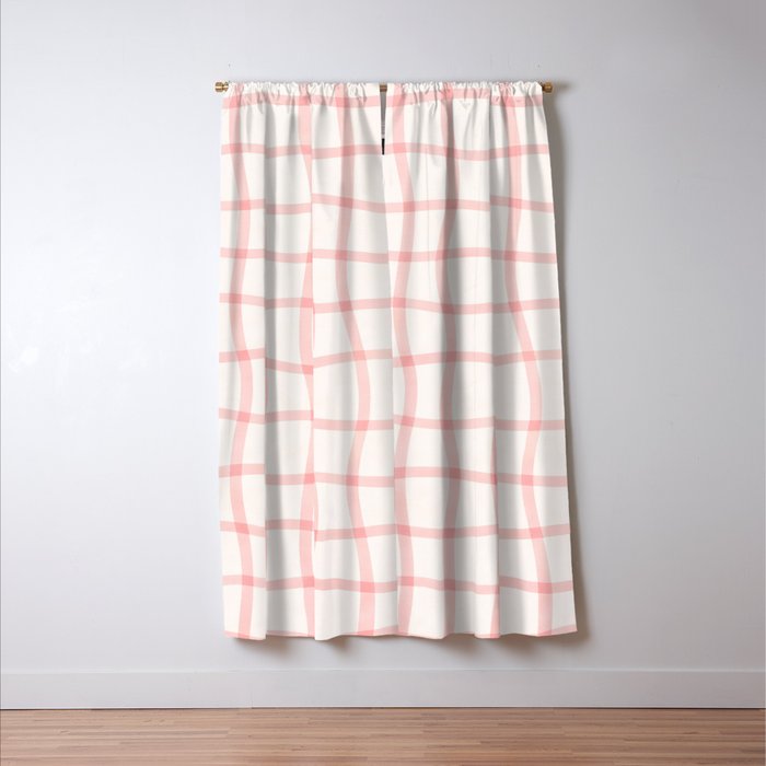 Pink Woven Print Window Curtain Gallery Image 3