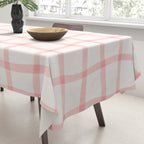 Pink Woven Print Tablecloth Gallery Image 3