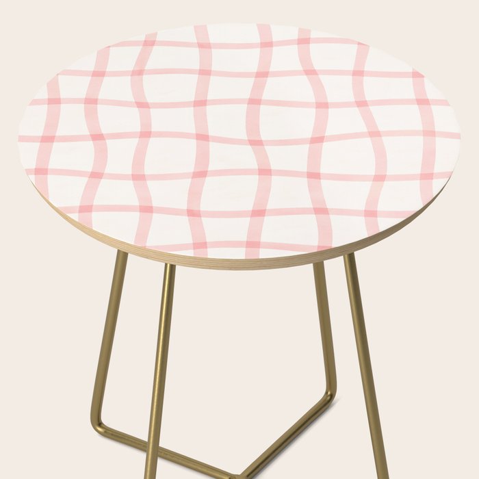 Pink Woven Print Side Table Gallery Image 2
