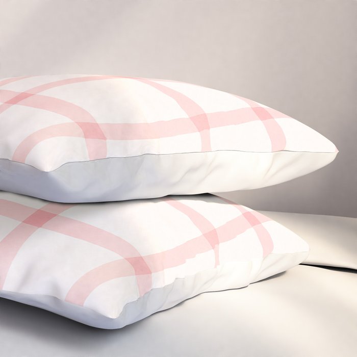 Pink Woven Print Pillow Sham Gallery Image 3