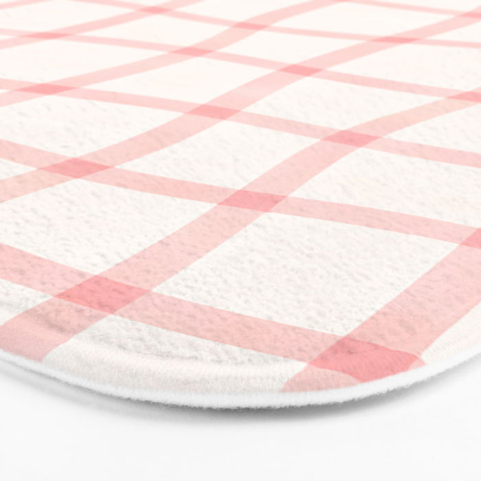 Pink Woven Print Bath Mat Gallery Image 3