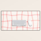 Pink Woven Print Desk Mat Gallery Image 1