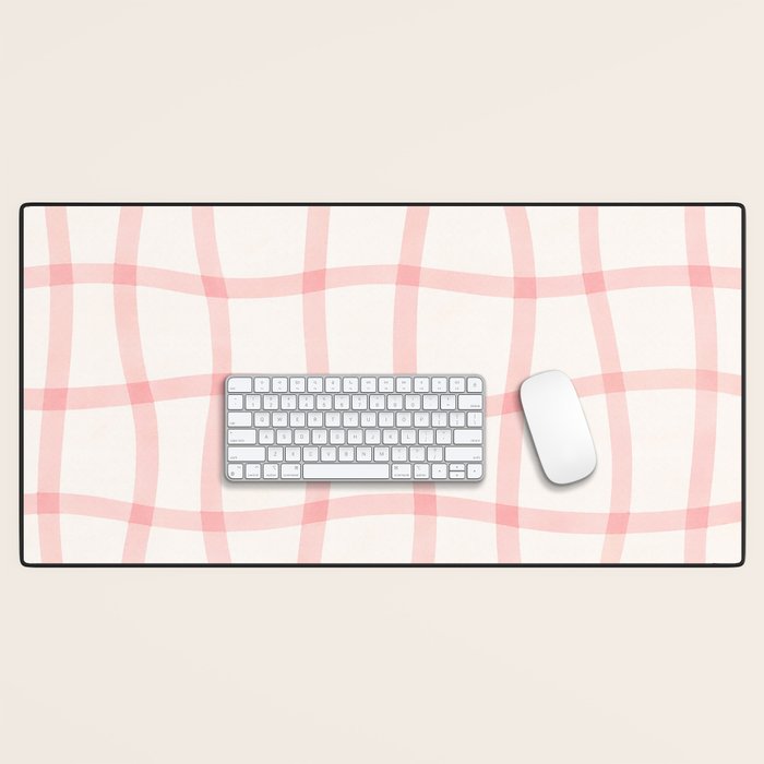 Pink Woven Print Desk Mat Gallery Image 1