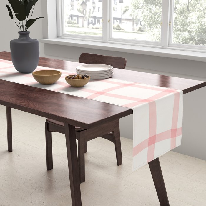 Pink Woven Print Table Runner Gallery Image 2
