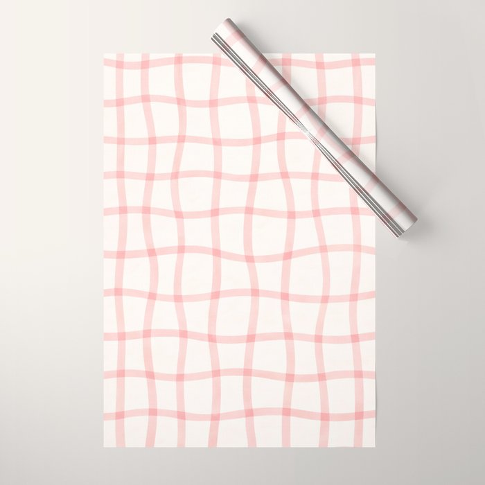 Pink Woven Print Wrapping Paper Gallery Image 1