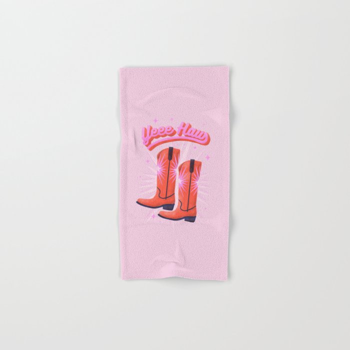 YEEE HAW Cowgirl Boots Bath Towel Gallery Image 1