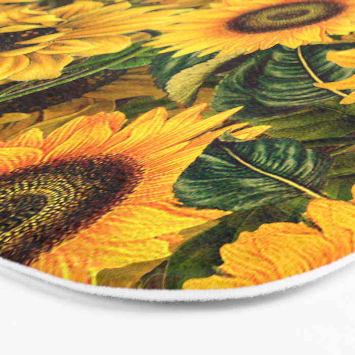 Vintage & Shabby Chic - Noon Sunflowers Garden Bath Mat Gallery Image 3
