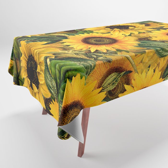 Vintage & Shabby Chic - Noon Sunflowers Garden Tablecloth Gallery Image 1