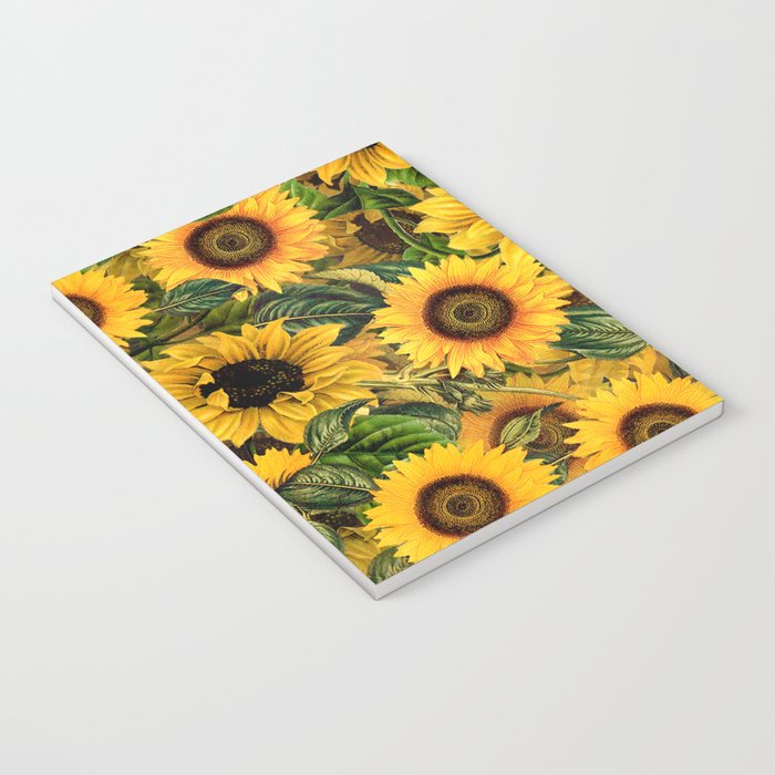 Vintage & Shabby Chic - Noon Sunflowers Garden Notebook Gallery Image 3