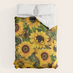 Vintage & Shabby Chic - Noon Sunflowers Garden Duvet Cover Gallery Image 6