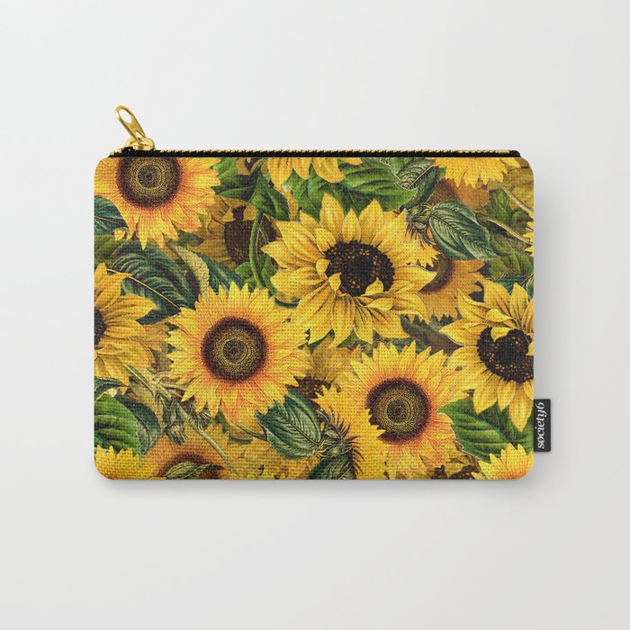 Vintage & Shabby Chic - Noon Sunflowers Garden Carry All Pouch Gallery Image 1