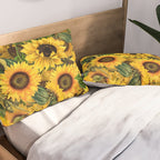 Vintage & Shabby Chic - Noon Sunflowers Garden Pillow Sham Gallery Image 2