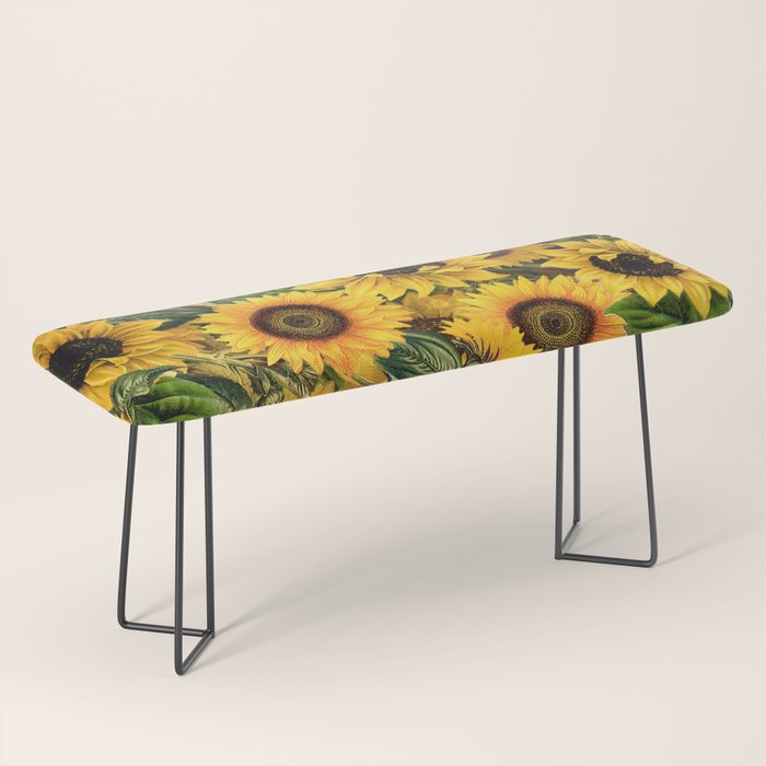 Vintage & Shabby Chic - Noon Sunflowers Garden Bench Gallery Image 1