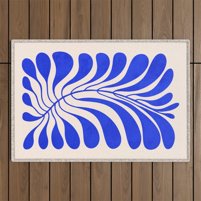 Electrik Blue Ferns: Matisse Edition Outdoor Rug Gallery Image 1