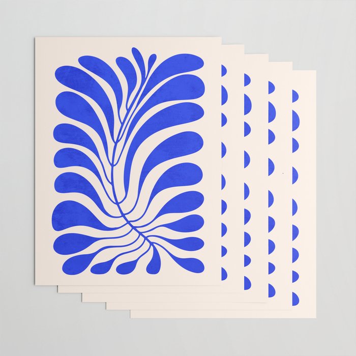 Electrik Blue Ferns: Matisse Edition Wrapping Paper Gallery Image 3