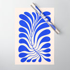 Electrik Blue Ferns: Matisse Edition Wrapping Paper Gallery Image 1
