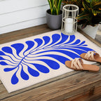 Electrik Blue Ferns: Matisse Edition Outdoor Rug Gallery Image 2
