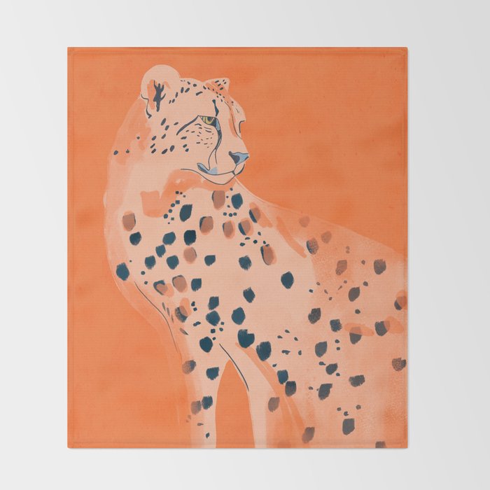 Cheetah 16 Throw Blanket Gallery Image 2
