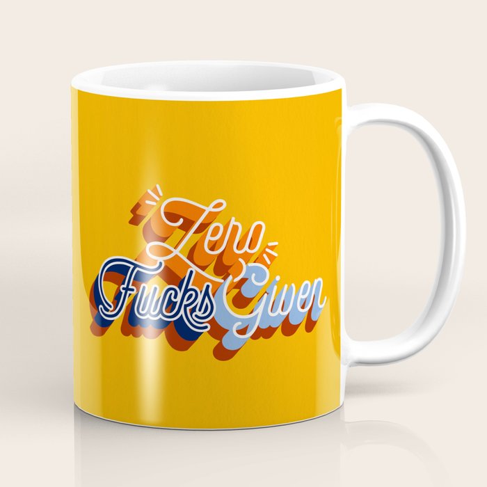 Zero F*cks Given - Yellow & Blue Palette Coffee Mug Gallery Image 1