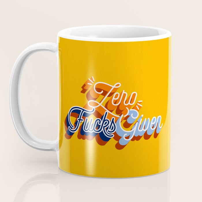 Zero F*cks Given - Yellow & Blue Palette Coffee Mug Gallery Image 3