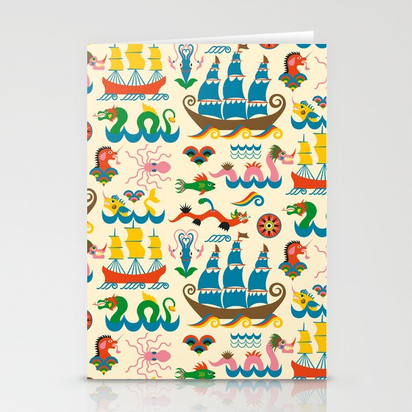 Mythical Sea Creatures - Ocean Monsters Stationery Card Gallery Image 2