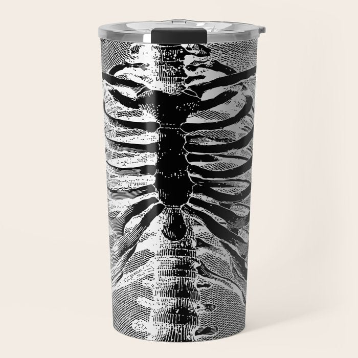 Vintage Skeleton Torso Travel Mug Gallery Image 1