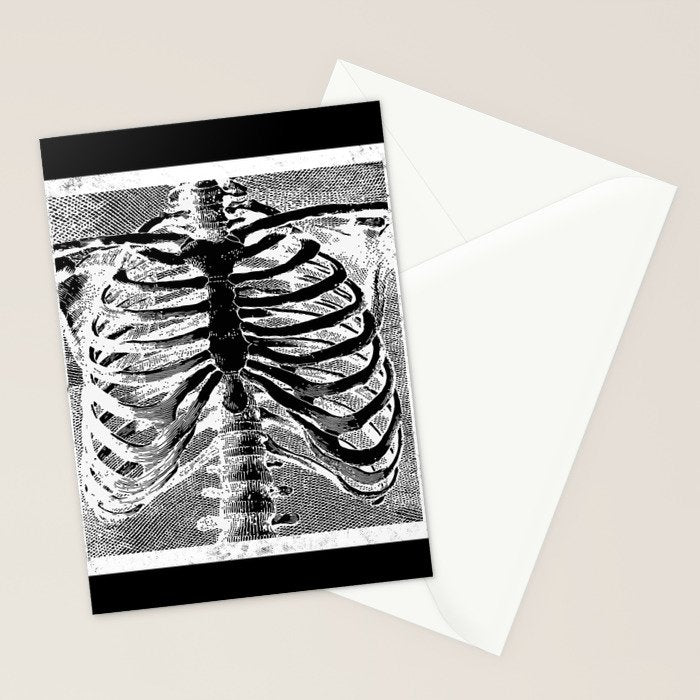 Vintage Skeleton Torso Stationery Card Gallery Image 2