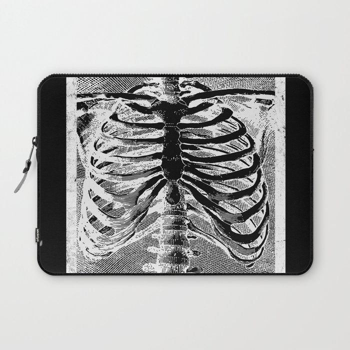 Vintage Skeleton Torso Laptop Sleeve Gallery Image 1