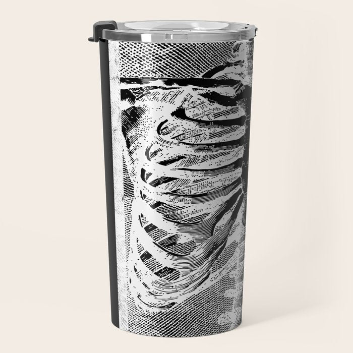 Vintage Skeleton Torso Travel Mug Gallery Image 3