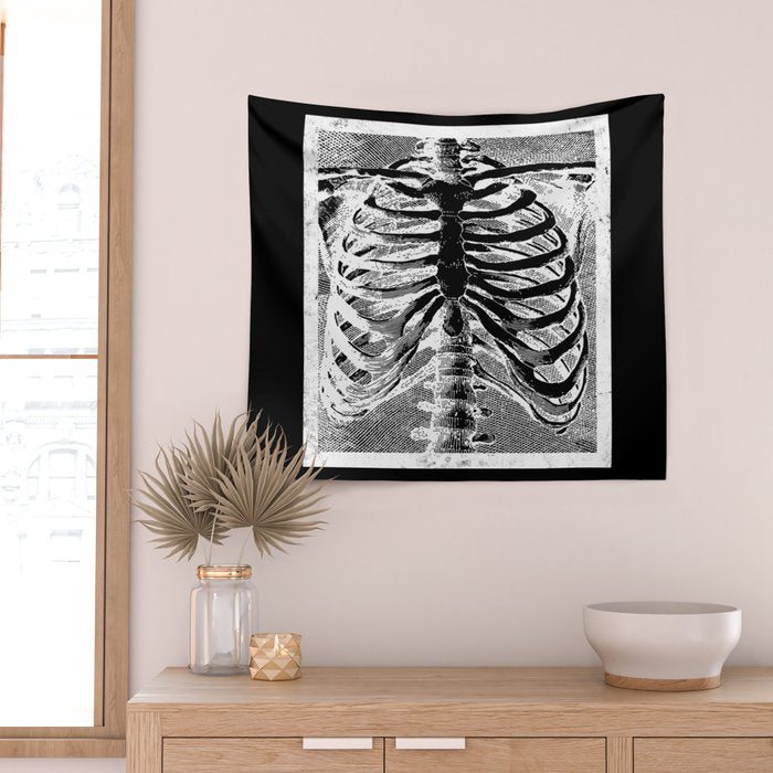 Vintage Skeleton Torso Wall Tapestry Gallery Image 2