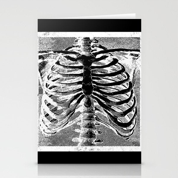 Vintage Skeleton Torso Stationery Card Gallery Image 1