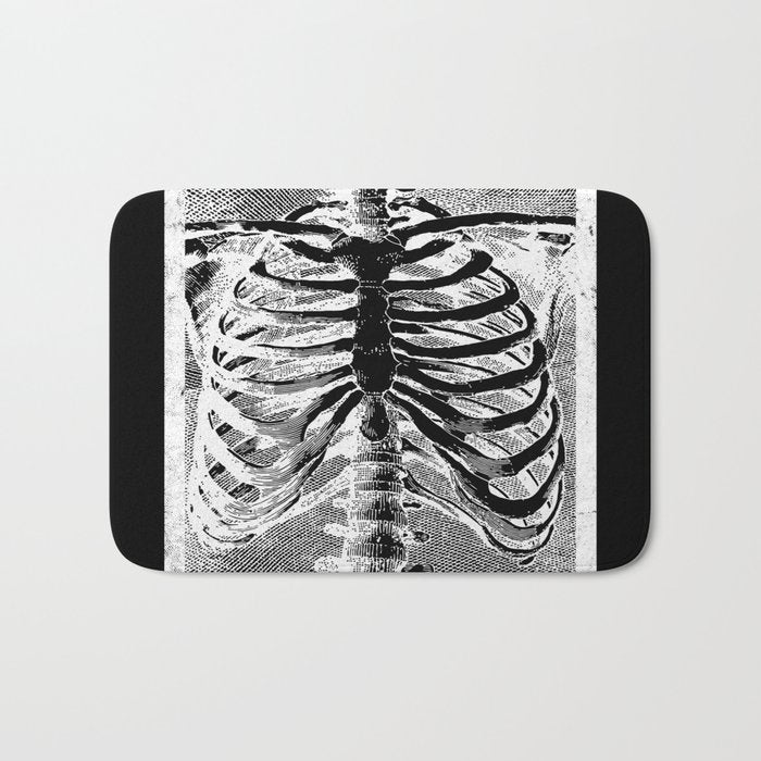 Vintage Skeleton Torso Bath Mat Gallery Image 1