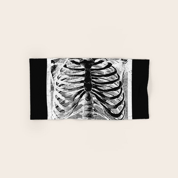 Vintage Skeleton Torso Bath Towel Gallery Image 1