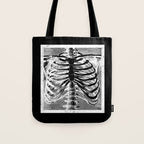 Vintage Skeleton Torso Tote Bag Gallery Image 1