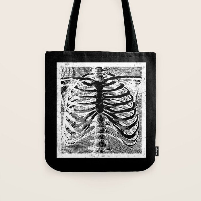 Vintage Skeleton Torso Tote Bag Gallery Image 1